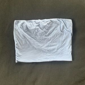 Full Tilt Baby Blue Strapless Crop Top